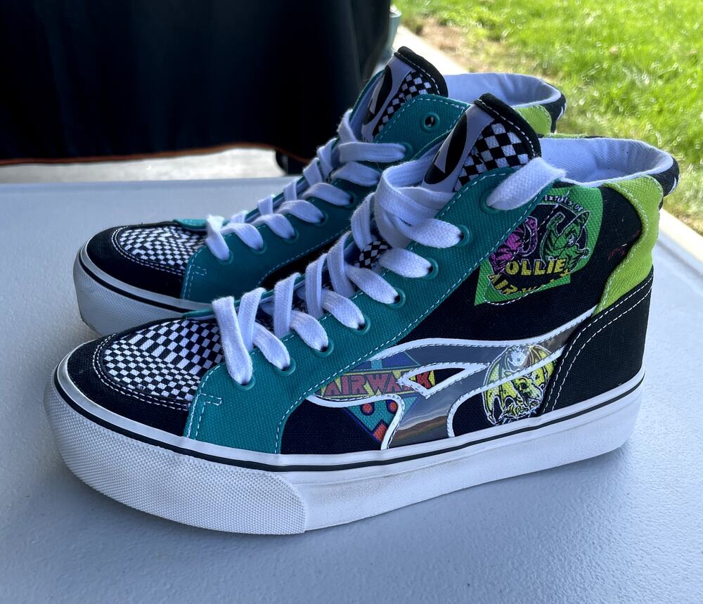 🔥 AIRWALK AURORA 2 “OLLIE” HIGH TOP SNEAKERS MULTI COLORED Y2K - SIZE 7 & 1/2 M